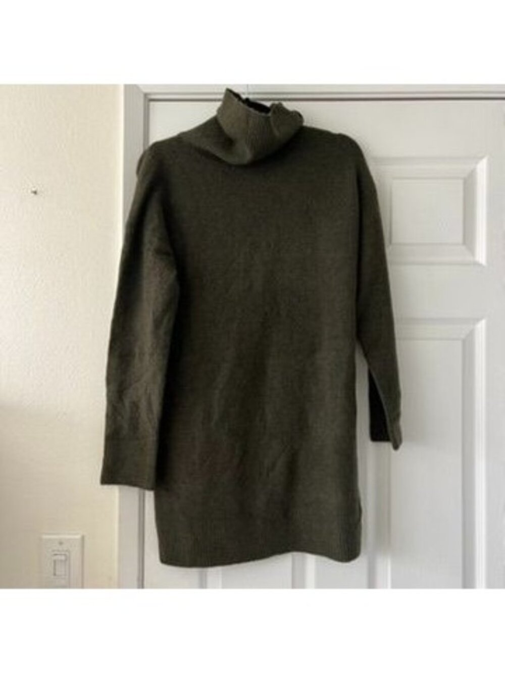 MNG Mango Oversized Relaxed Knitted Turtleneck Sweater Dress Size XS NWOT